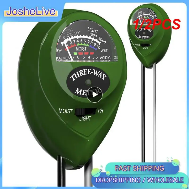 

1/2PCS In1 Moisture Sunlight PH Meter Soil Water Acidity Humidity Light PH Test Garden Flowers Plants Moist Tester Testing