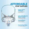 Full face CPAP mask - F20 replacement kit - reusable CPAP supplies - including headgear and full face mask pad 3
