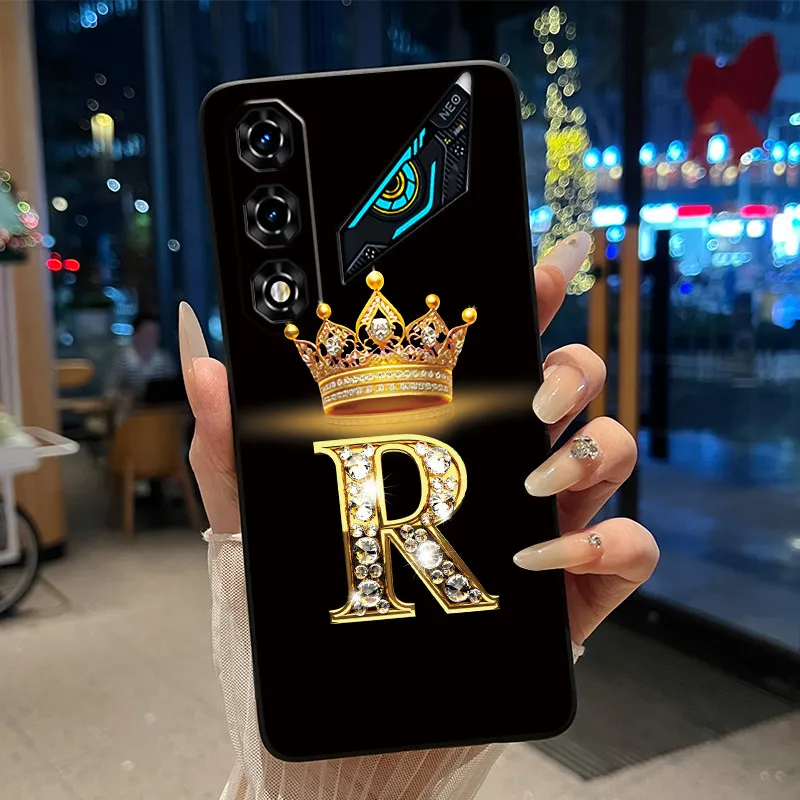 Newest Crown Letter Couple Phone Case - Soft Black Candy Shockproof Casing