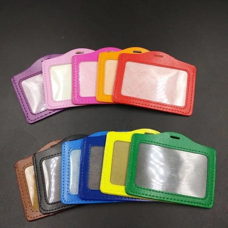 

ID Staff Work Credit Card Holder Bus Pass Card Badge Holder with Retractable Reel for Employees Students Office School Supplies