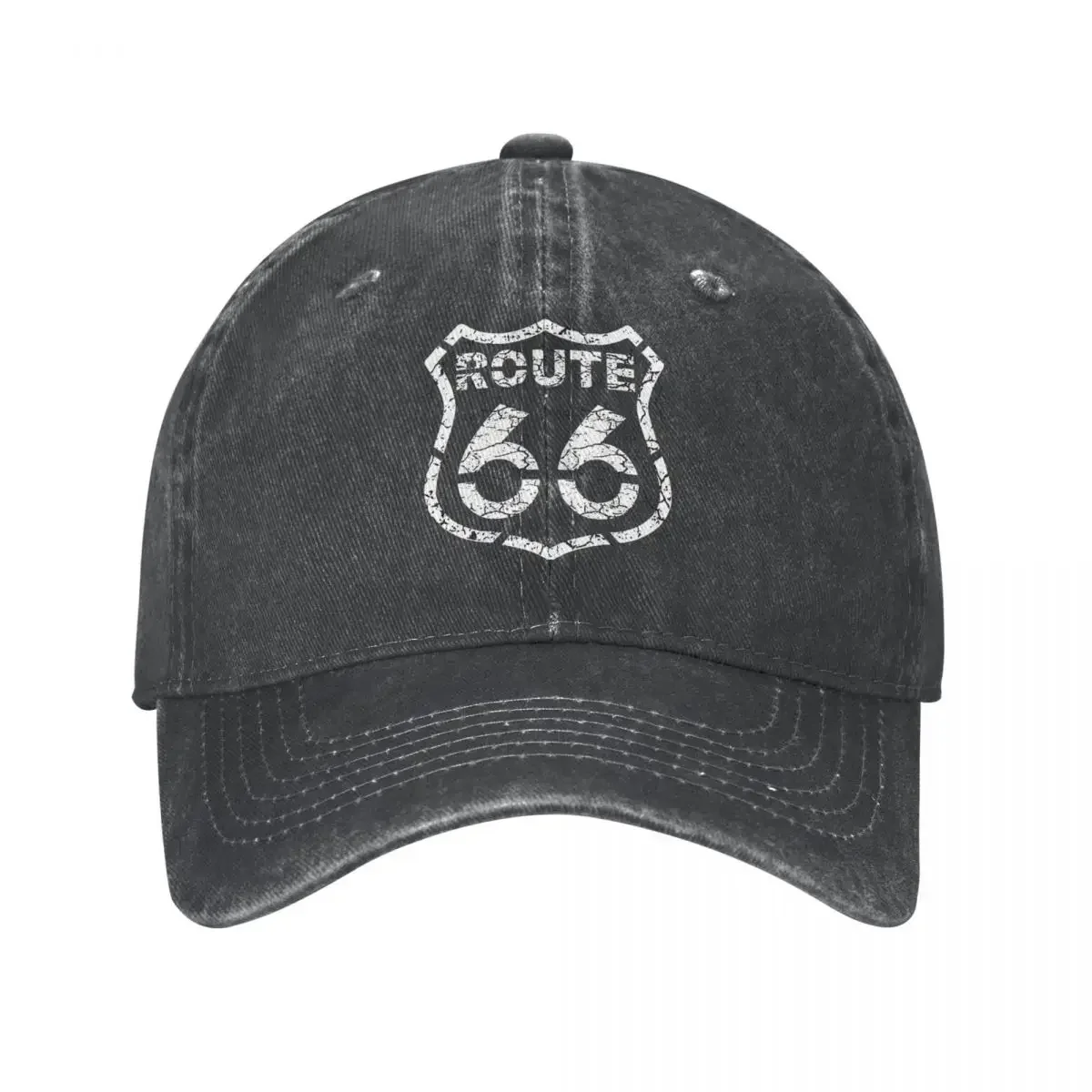 

Route 66 Men Women Baseball Caps Motorcycle Distressed Denim Washed Hats Cap Fashion Outdoor All Seasons Travel Snapback Hat