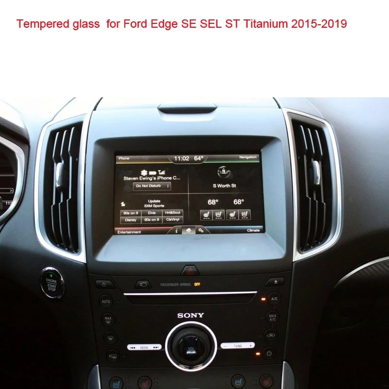 

Автомобильная наклейка для внутреннего интерьера для Ford Edge SE SEL ST Titanium 2015-2019, автомобильный GPS-Навигационный экран защитная пленка из закаленного стекла