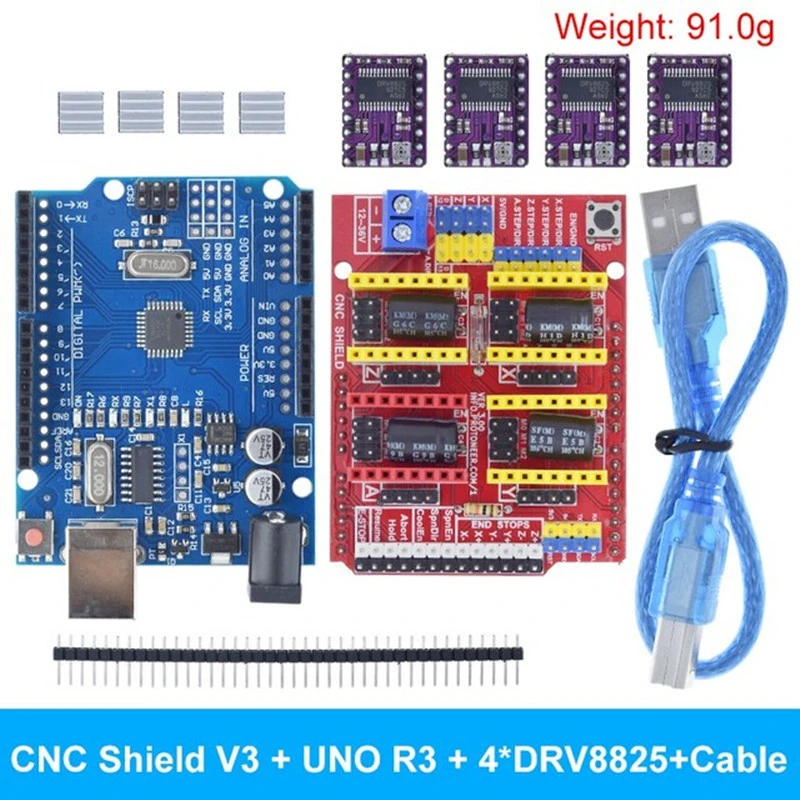 3D 프린터 키트 CNC 쉴드 V3 V4 타각기 키트, NANO 개선 버전 4988 드라이버