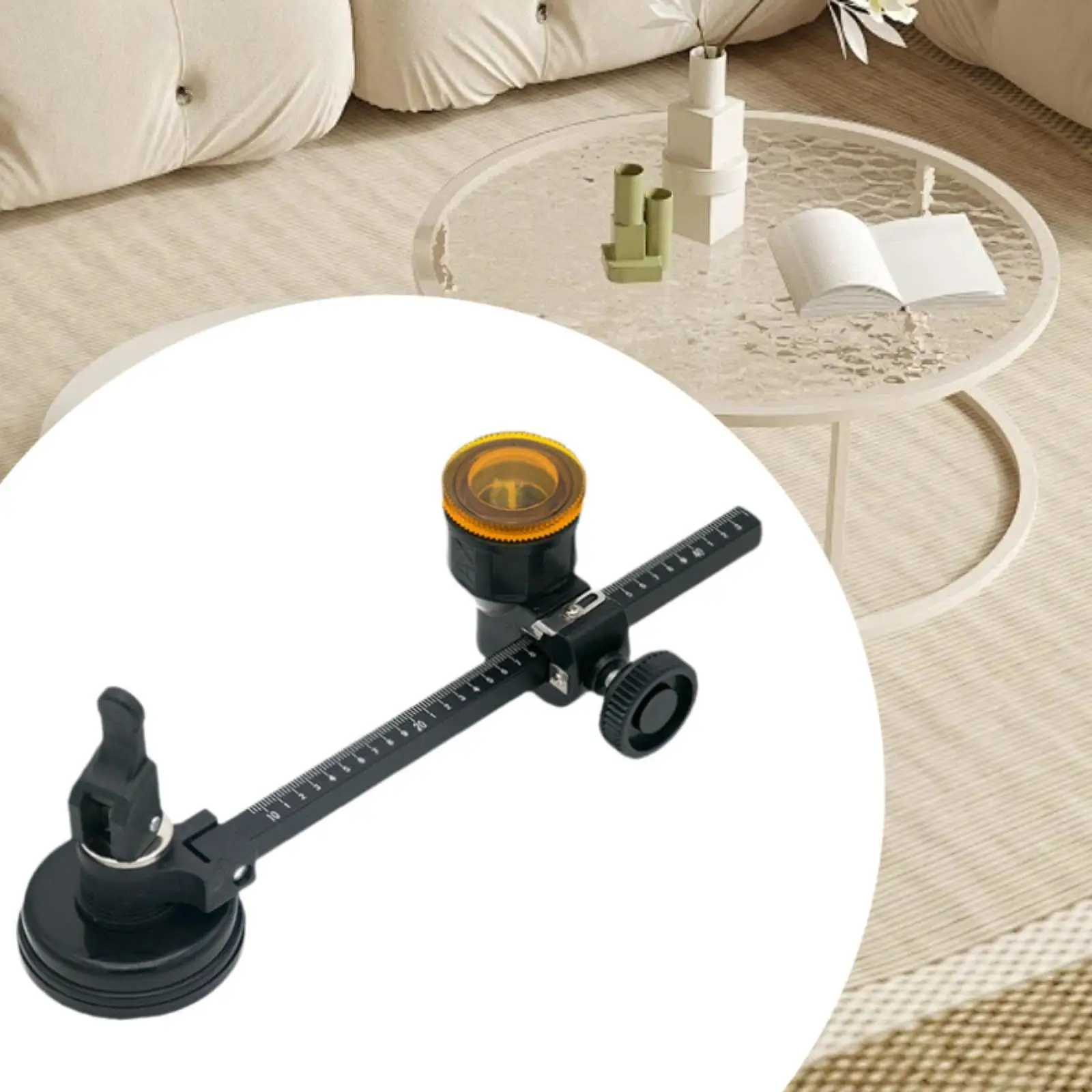 Circular Glass Cutter Round Professional Heavy Duty Suction Cup Alloy Hand Tool Compasses Type