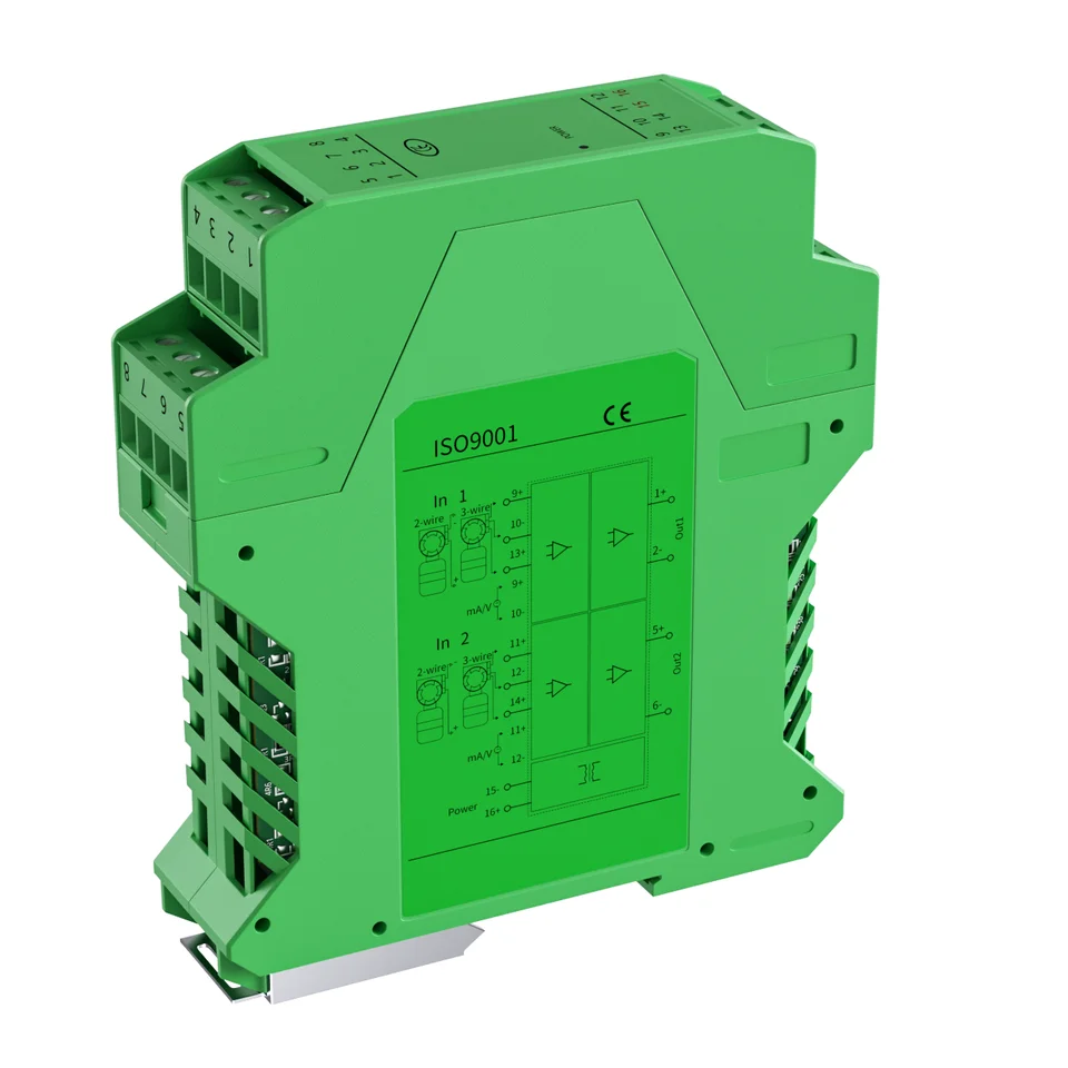 1 In 3 Out 4-20mA To 0-10V Signal Distribution Splitter, DC24V Powered, DIN Rail Mount