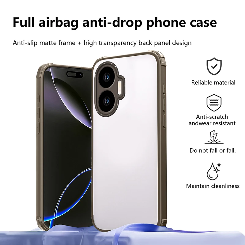 Thick Shockproof Silicone Transparent Phone Case - Anti-Fall Clear Cover