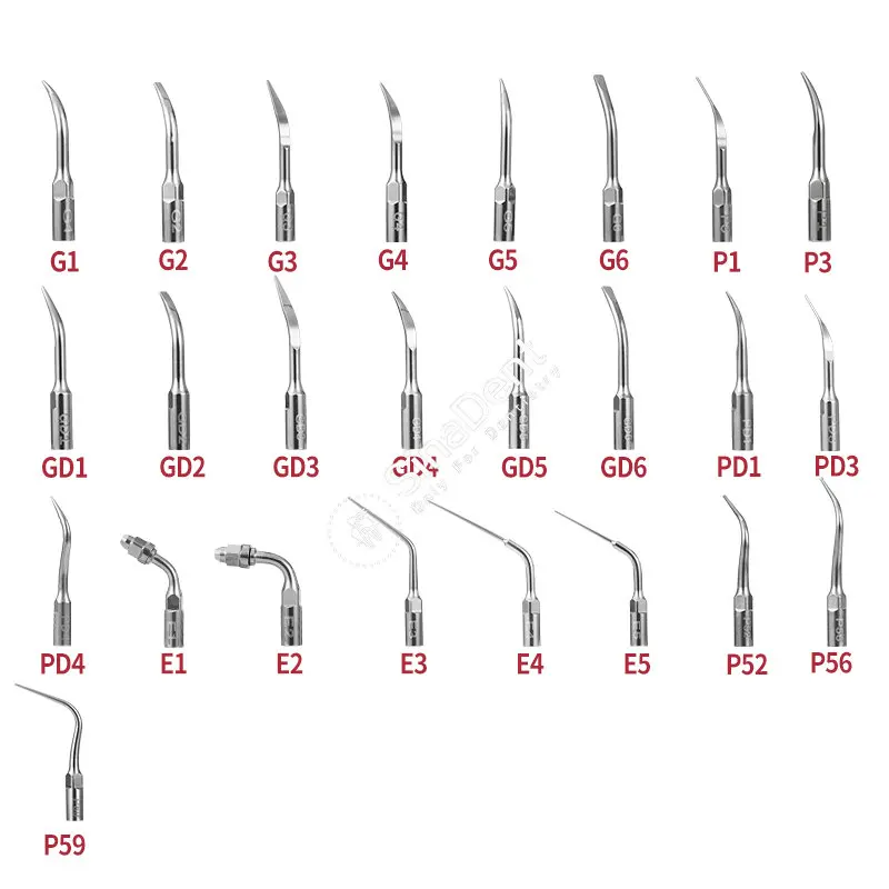 5Pcs/Pack Dental Scaler Tips  Dental Ultrasonic Scaler G1 G2 G3 P1 P3 P4 GD1 GD2 GD3 PD1 PD3 PD4 for EMS Woodpecker DTE Satelec 2
