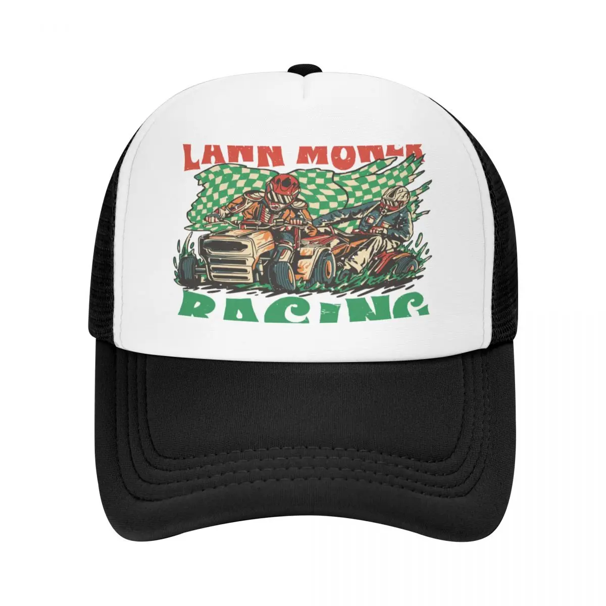 

Lawn Mower Racing Baseball Cap Trucker Cap black Beach Bag Cap Female Men'S