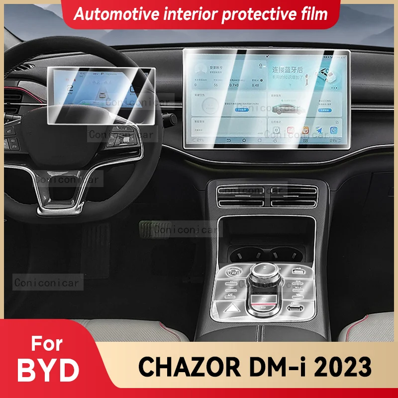 

For BYD CHAZOR DM-i 2023 Car Interior Gearbox Panel Dashboard Center console Anti-Scratch Protective Film Accessories Sticker