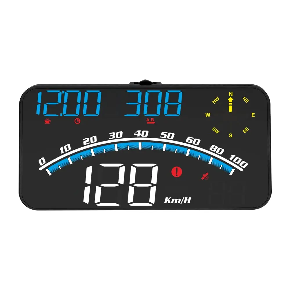 

Digital GPS Speedometer Universal HUD Head Up Display with Speed MPH Compass Direction Fatigue Driving Reminder