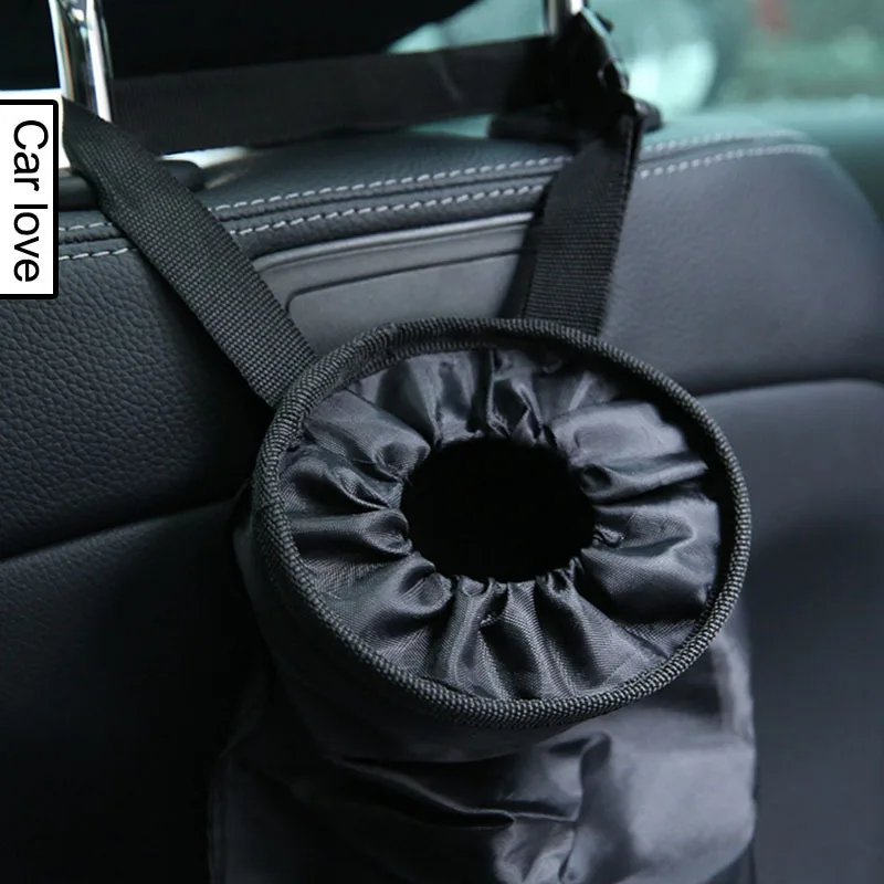 Car trash can car seat back trash holder hang litter bag garbage storage rubbish container oxford cloth car waste bins cleaning tools
