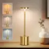 Simple LED Rechargeable Touch Metal Table Lamp Three Colors Bedside Creative Ambient Light Bar Outdoor Decoration Night Light Si 1