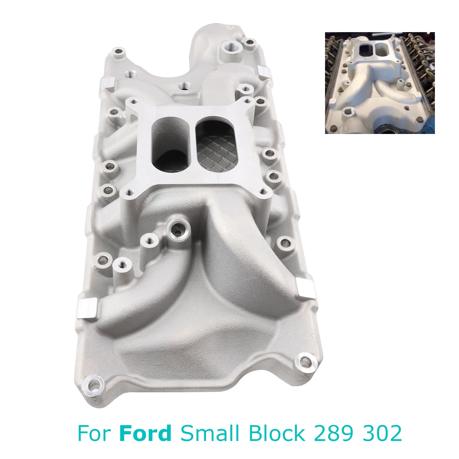 For Ford Dual Plane Intake Manifold Aluminum Low Rise For Small Block 289 302 Automobiles Parts Air Intake System 1