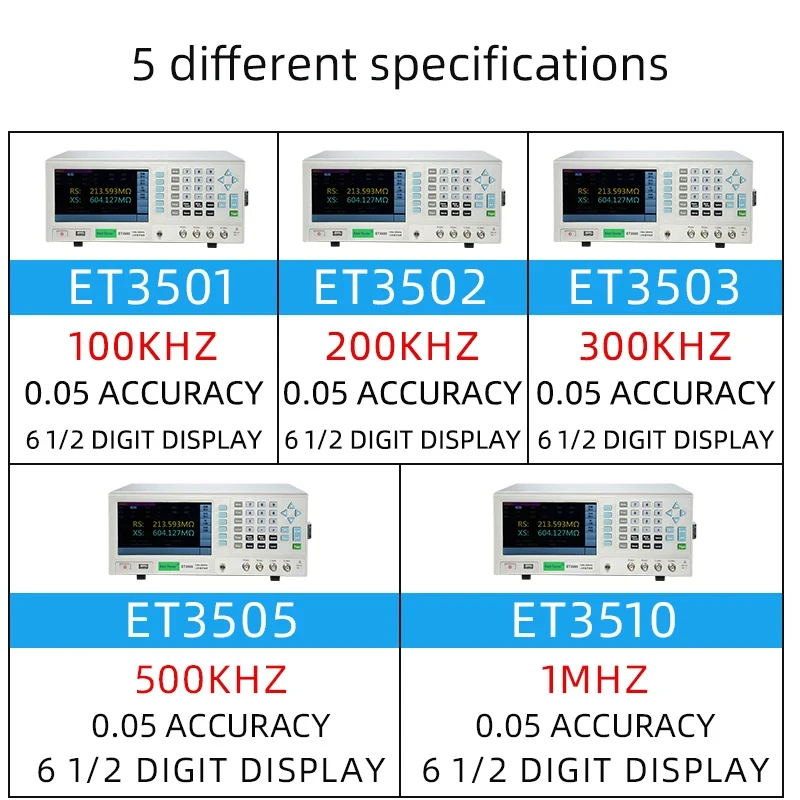 East Tester LCR Benchtop Digital Bridge 100kHz-1MHZ Desktop LCR Tester Meter Capacitance Resistance Impedance Inductance Measure 2