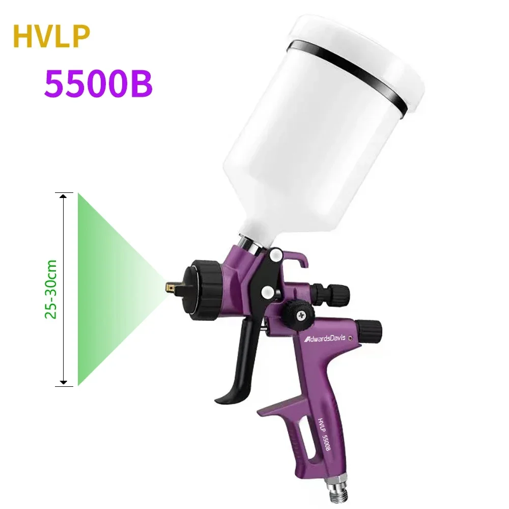 HVLP 고 분무 시트 금속 자동차 가구 유지 보수, 환경 보호, 저압 수동 스프레이건 1.3 컵, 600ml