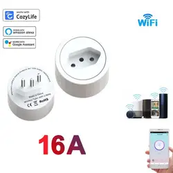 Cozylife Smart WiFi Socket Brazilian Standard Smart Socket 16A Power Statistics Function Voice Control Support Alexa Google Home