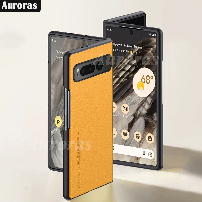 Auroras для Google Pixel Fold женский деловой однотонный Кожаный противоударный чехол для Goolgle Pixel Fold Cover Fundas