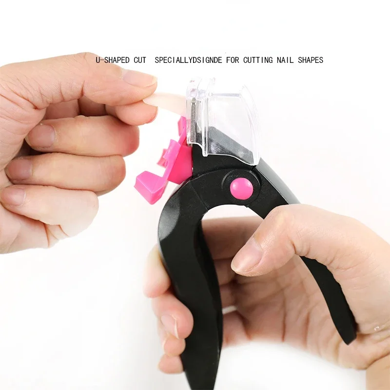 Professional Nail Art Clipper Special Type U Word False Tips Edge Cutters Manicure Colorful Stainless Steel Nail Art Tools