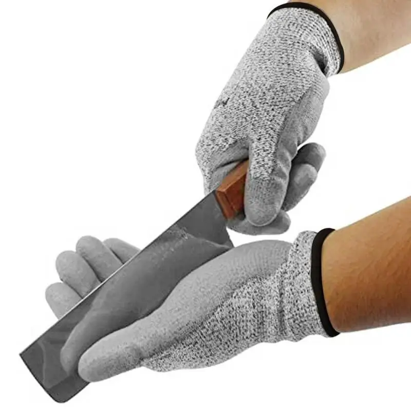 1 Pair Level 5 Safety Anti Cut Gloves High-strength Industry Kitchen Gardening Anti-Scratch Anti-cut Glass Cutting Multi-Purpose