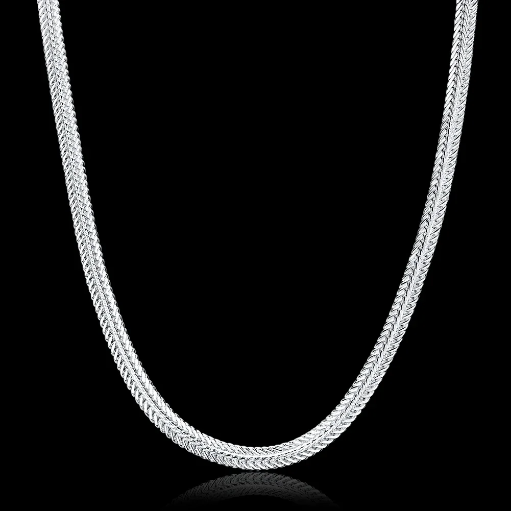 925 sterling silver Snake chain Necklace for women men jewelry designer wedding engagement gifts 5060cm price silver necklace