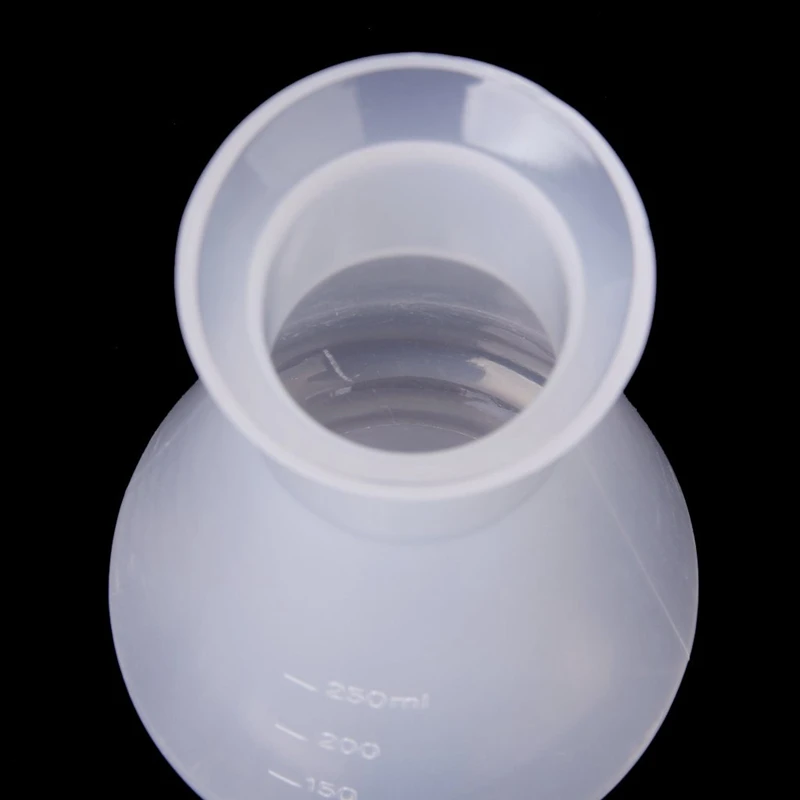 Plastic Transparent laboratory chemical Erlenmeyer flasks Container Bottle-250 ml