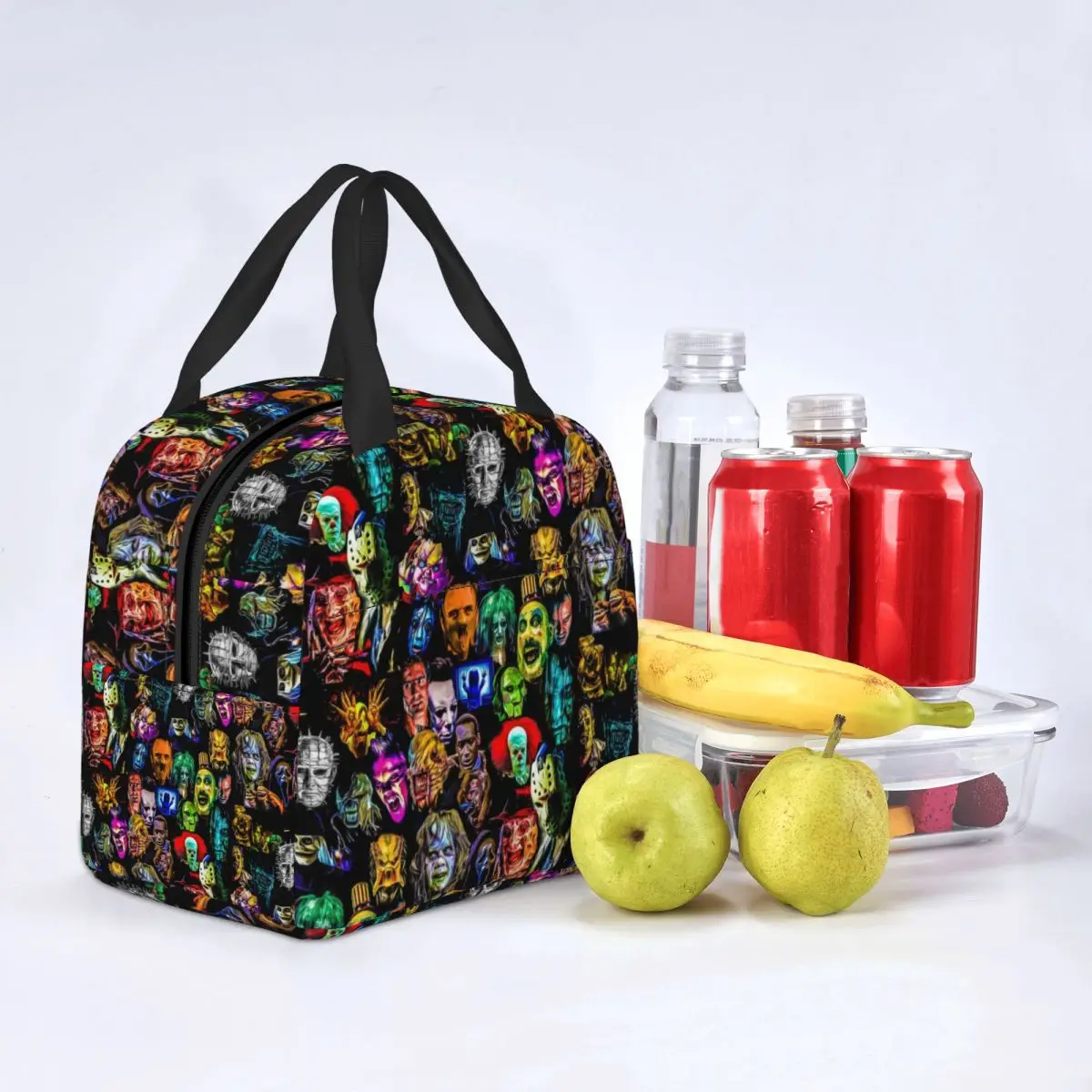 Horror Scream Film Baddies Legends Lunch Boxes Leakproof Chucky Alien Predator Killer Thermal Cooler Food Insulated Lunch Bag