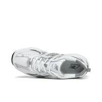 New Balance NB 530 Mesh, Chaussures de course basses respirantes en cuir synthétique unisexe argent blanc MR530AD 5