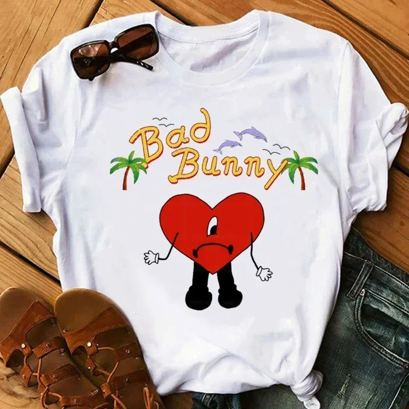 Böser Hase un Verano sin ti Top T-Shirts T-Shirt Männer Paar Kleidung ästhetische japanische 2024 Paar T-Shirt Tumblr Grafik T-Shirts Frauen