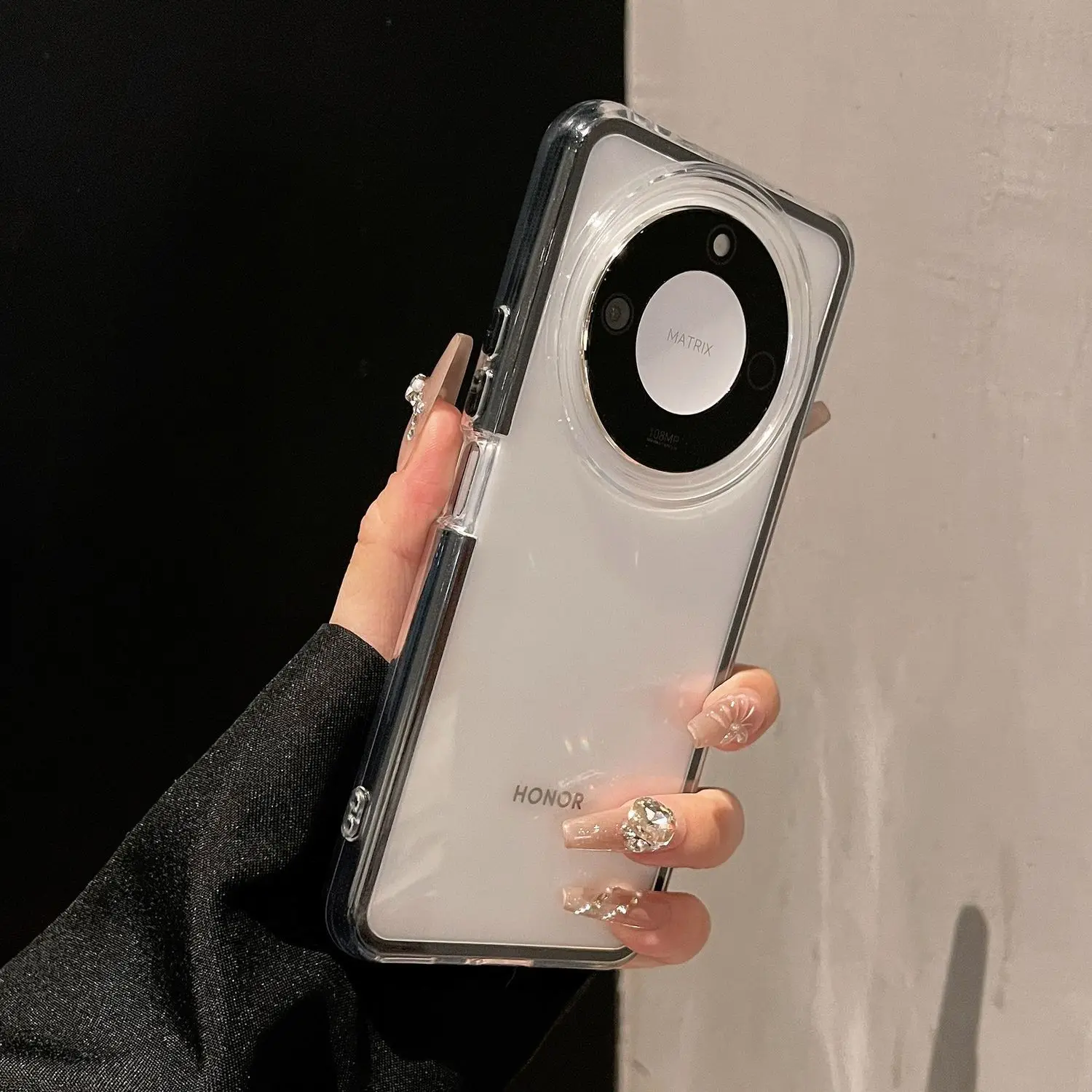 Fashion Transparent 2-in-1 Skin-Friendly TPU Shockproof Bumper Case