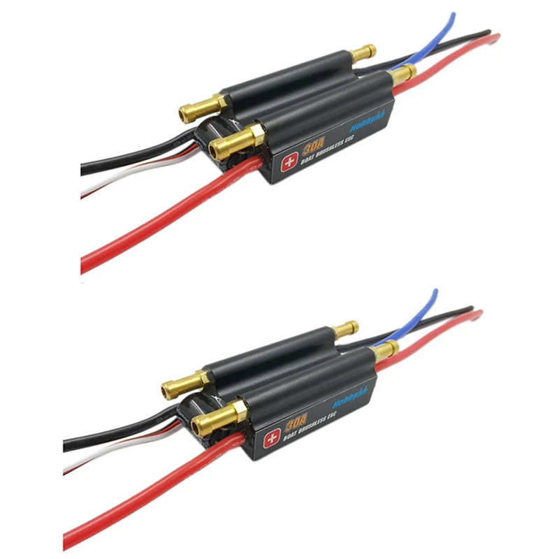 

2X Rc Boat Brushless Motor ESC 30A Brushless ESC Speed Controller Support 2-6S Lipo BEC 5V/4A For RC Boat