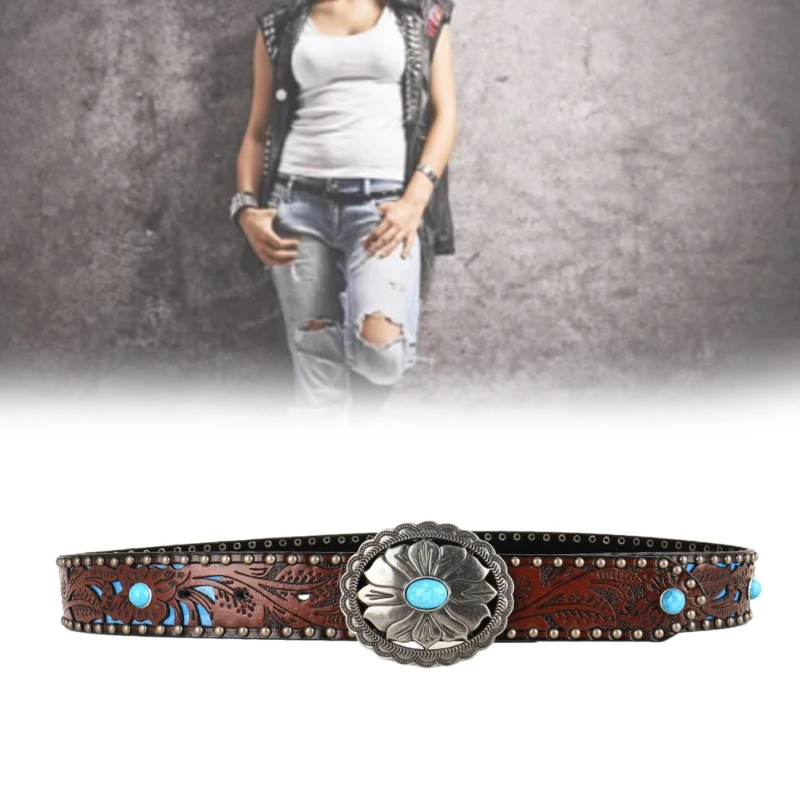 

PU Leathers Belt for Women Metal Buckle Thin Belts Strap for Dress Jeans Pants HXBA
