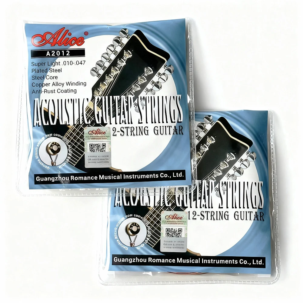Super Light Acoustic Folk 12-String Guitar Strings with Anti-Rust Coating