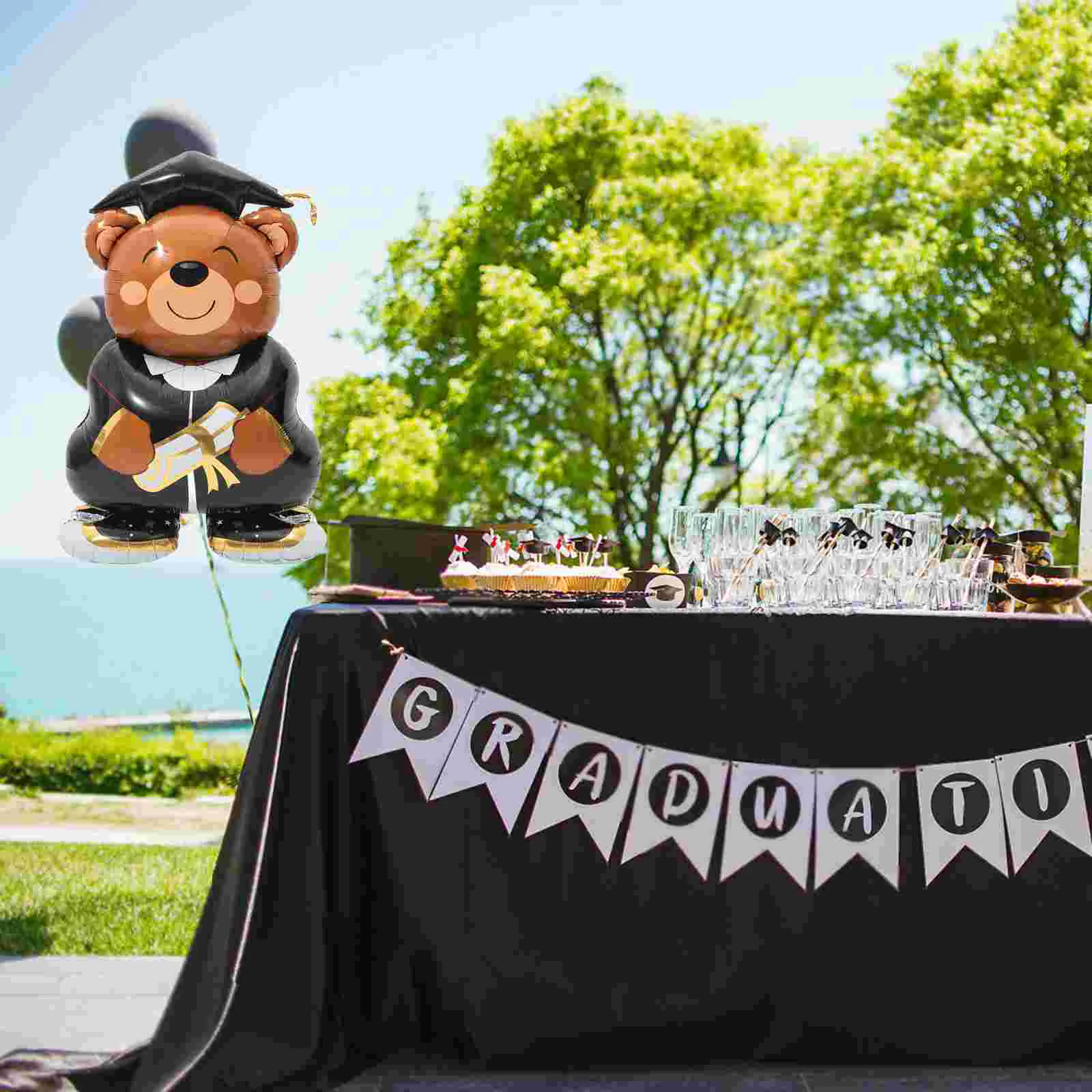 

Bear Shaped Balloon Graduation Balloon Memorable Moments Balloons Cartoon Party Decorations Adornment Aluminum Film Oversized