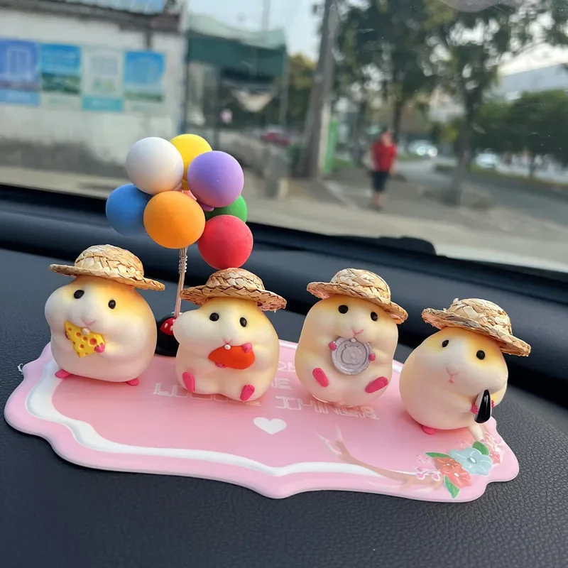 2023Cardecorationhamstercaraccessoriesnewconsolecutedollcarinteriorpendantcar