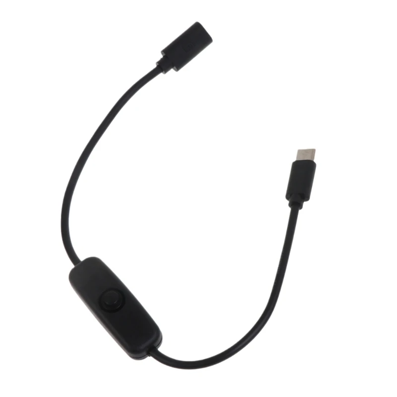 USB 유형 C 남성 유형 C 여성 연장 케이블(ON/OFF 스위치 포함) 빨간색 Led