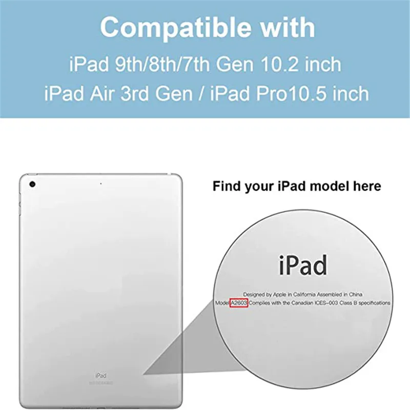 Teclado Magia sem Fio para 2023 Ipad 10.2 9ª 8ª Geração de Capa para Ipad Pro 10.5 Air Teclado Bluetooth Capa Funda - Imagem 5