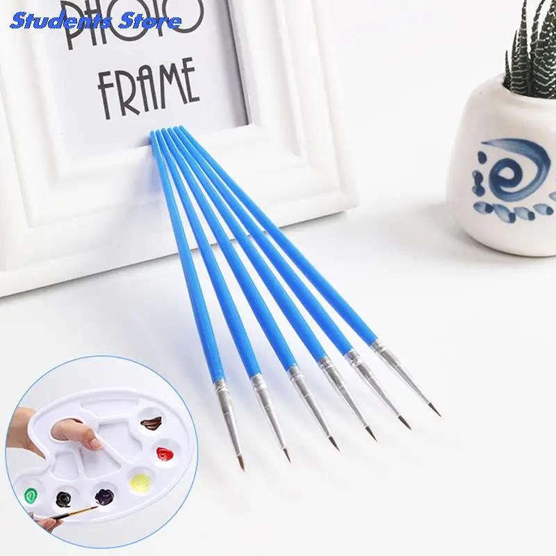 

10Pcs/Lot Nylon Hair Paint Brush Oil Painting Brushes Watercolor Gouache Paint Brushes Different Size Artist Fine Art Supplies