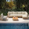 7-Piece Patio Sectional Furniture Set with Water-Resistant Olefin Fabric and Adjustable Feet 1