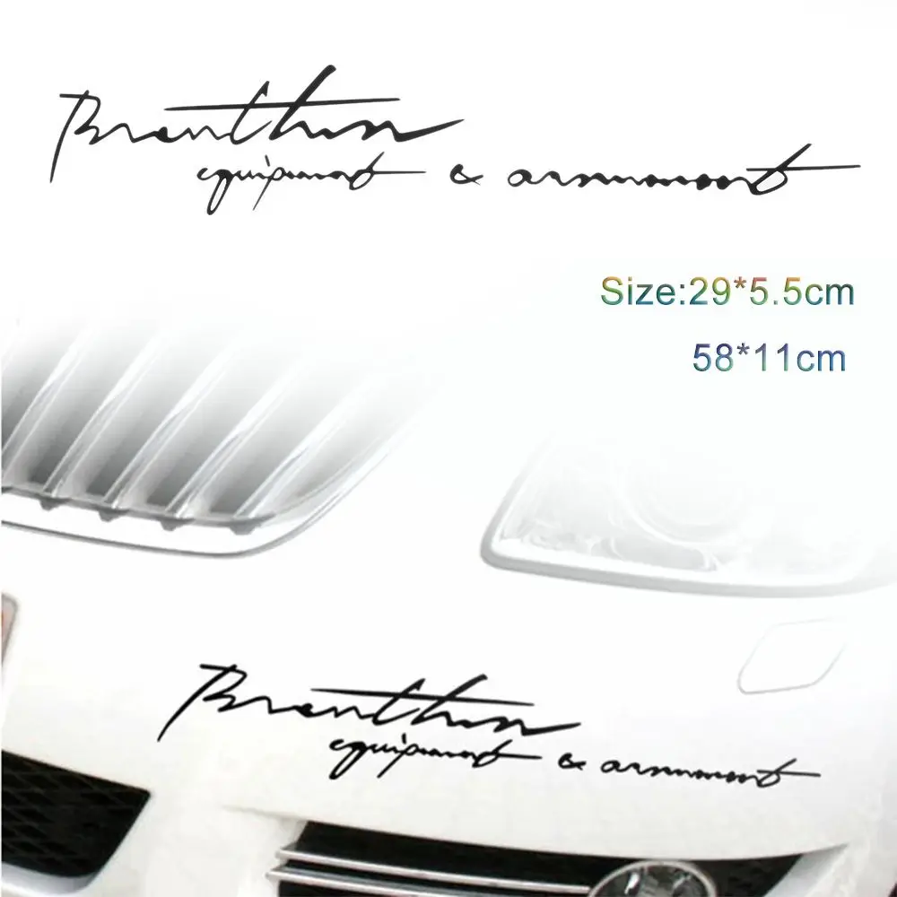 Personality English Letter Signature Car Stickers Vinyl Decal Waterproof Accessories