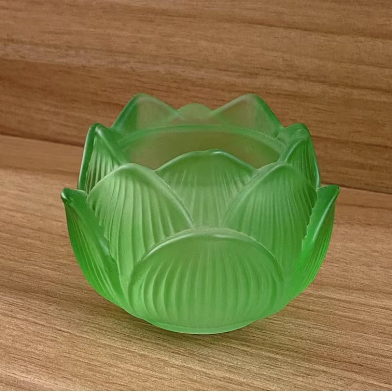 Glass Lotus Candle Holder for Home Decor