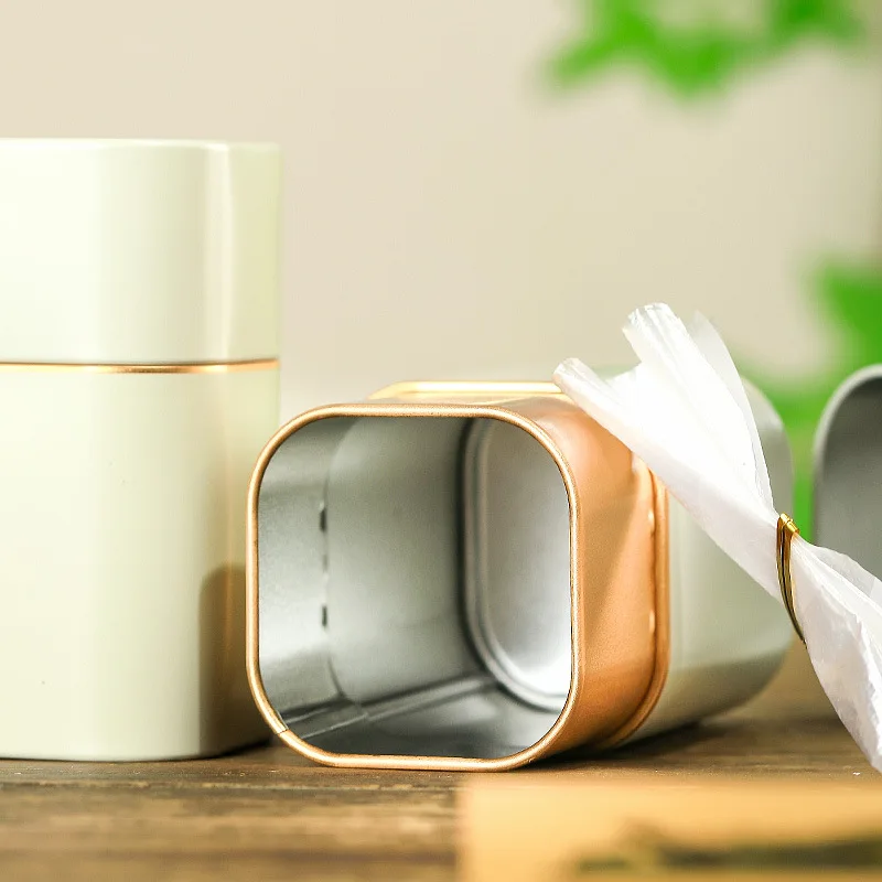 Metal Box Stainless Steel Tea Can Mini Travel Portable Container Jar Sugar Coffee Caddy Organizer Tea Sealed Box Kitchen Storage tea tin box tea canister