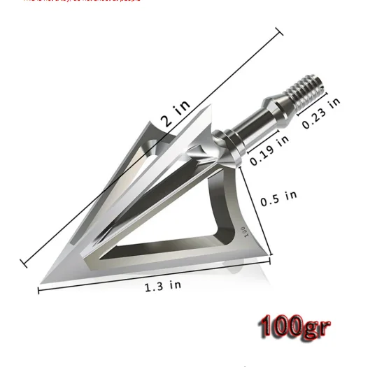 G5 Arrowhead 100/125Grain Blade Broadhead 3 Blade Sharp Screw Tips Stainless Alloy