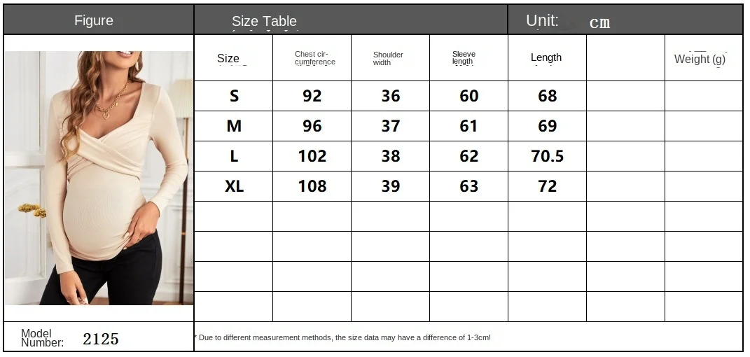 Long-sleeved Ribbed Large V-neck Nursing Top Exclusively for Maternity Cross-wrap 6
