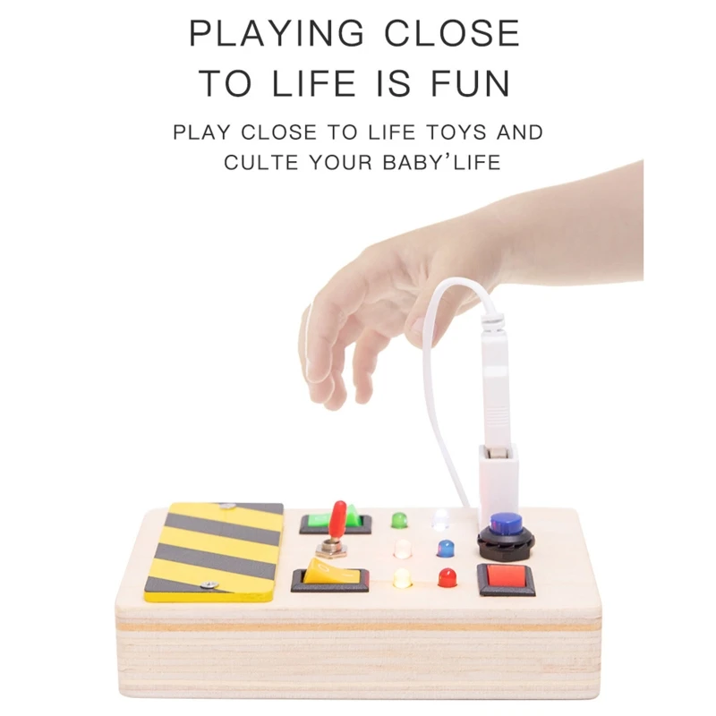 

Kids Busy Board Accessories Baby Toys Educational Sensory Activity Board Fine Motor Skill Montessori Switch Plug Socket P31B