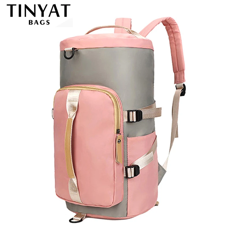 TINYAT Large Capacity Travel Backpack Weekend Gym Women's Travel Bag