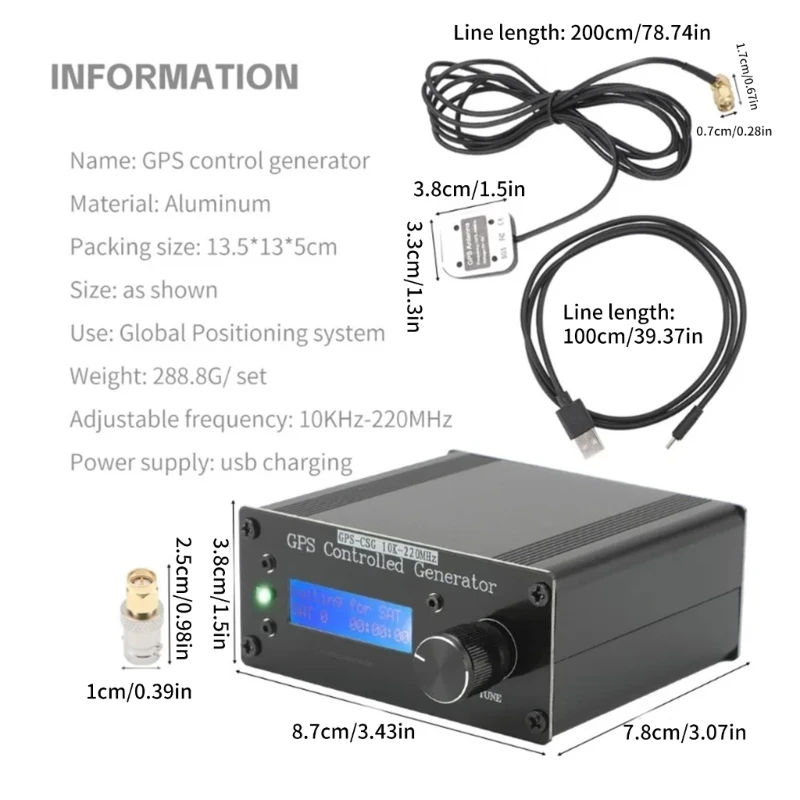 Tame Clock Corrected Signal Generator 10KHz-220MHz Two-way Adjustable Frequency Reference Source