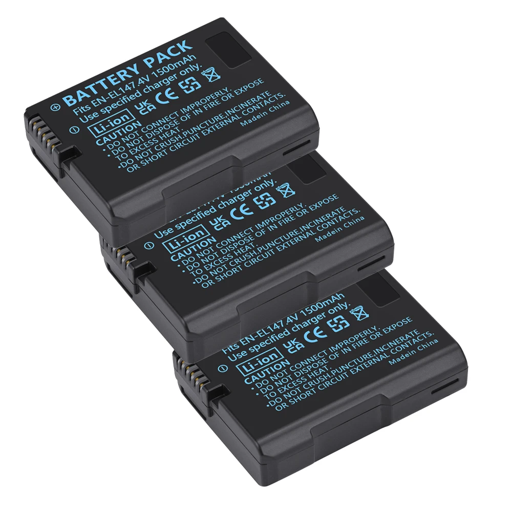 Batterie 2050mAh Lithium Batterie Et Chargeur KWTOUL Compatibles Nikon EN- EL14/EN-EL14a - 2050 MAh - Pour D3100-D5600, P7000-P7800 Batterie Nikon EN-EL14 Compatible D3500 D5600 2050mAh Chargeur