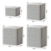 Quilt Bins Container Fabric Storage Bags With Lids Houndstooth Clothes Organizers With Handle Closet Wardrobe Space Saving Bag 6