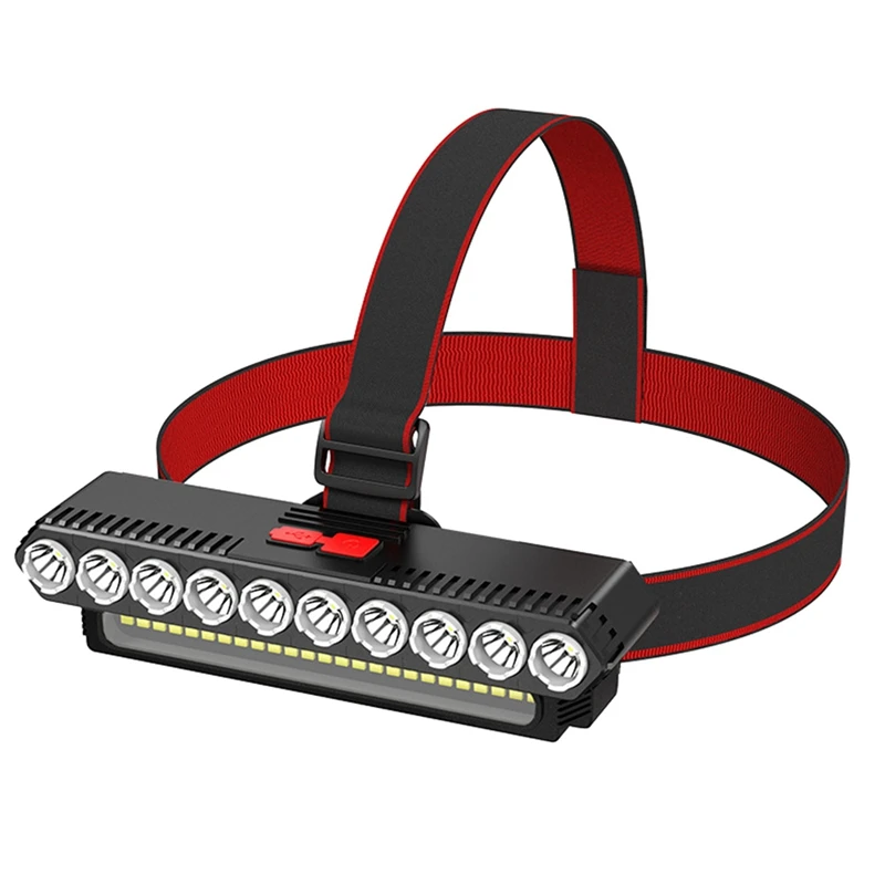 

New Dual Light Source Headlight LED Outdoor USB Rechargeable Lighting Head-Mounted Waterproof And Strong Headlight