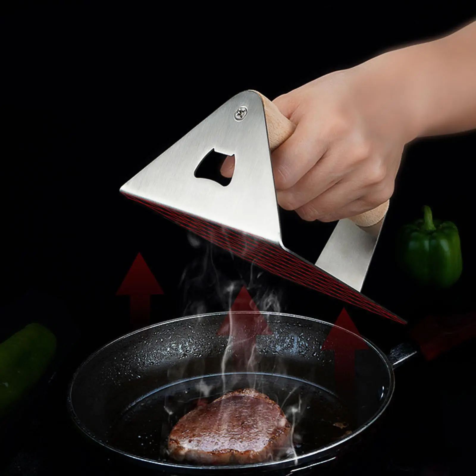 Stainless Steel Burger Press Heavy Duty for BBQ Outdoor Camping